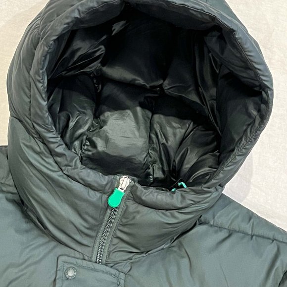 SAVE THE DUCK ! MEN'S HEMER HOODED PUFFER JACKET IN GREEN BLACK SIZE LARGE L - Picture 2 of 8